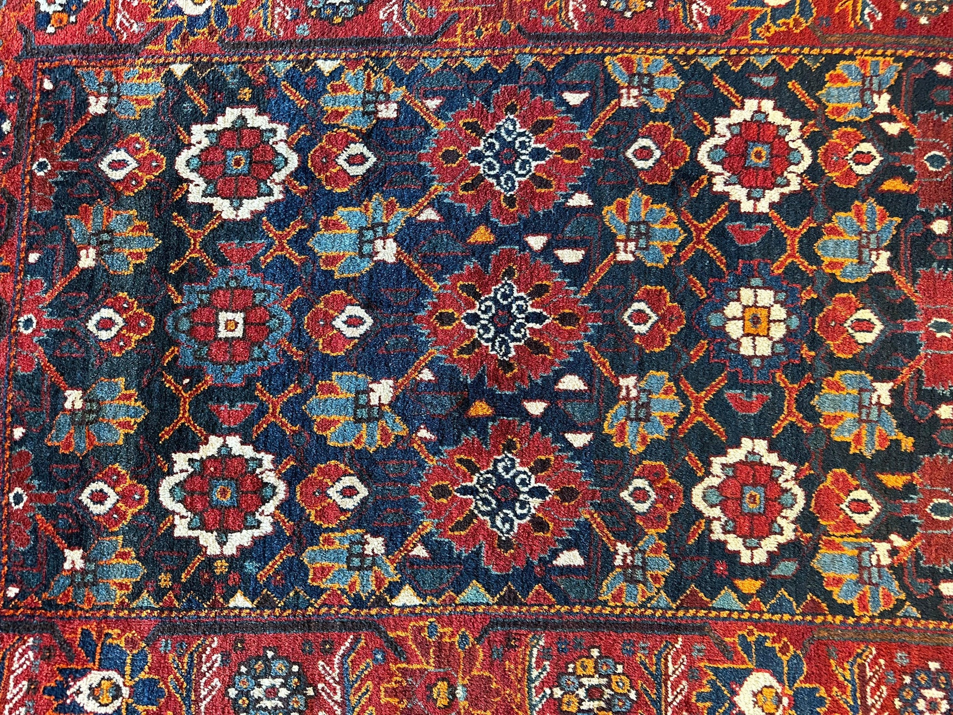 Antique Attractive Persian Khamseh Rug Early 20th Century 46” x 66” - Nuvé