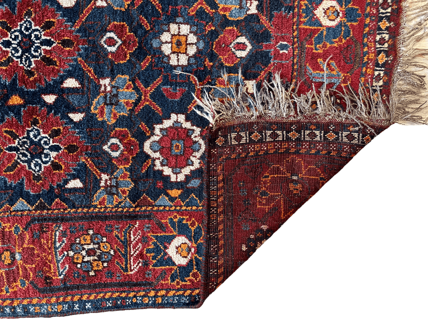 Antique Attractive Persian Khamseh Rug Early 20th Century 46” x 66” - Nuvé