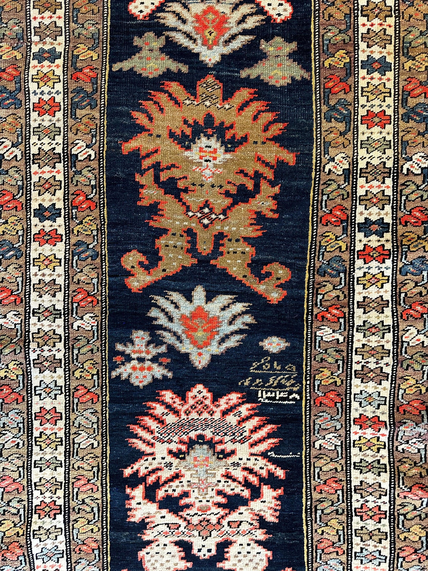 Antique Caucasian Karabakh Signed & Dated Wool on Wool Runner Rug 3 X 7 - Nuvé