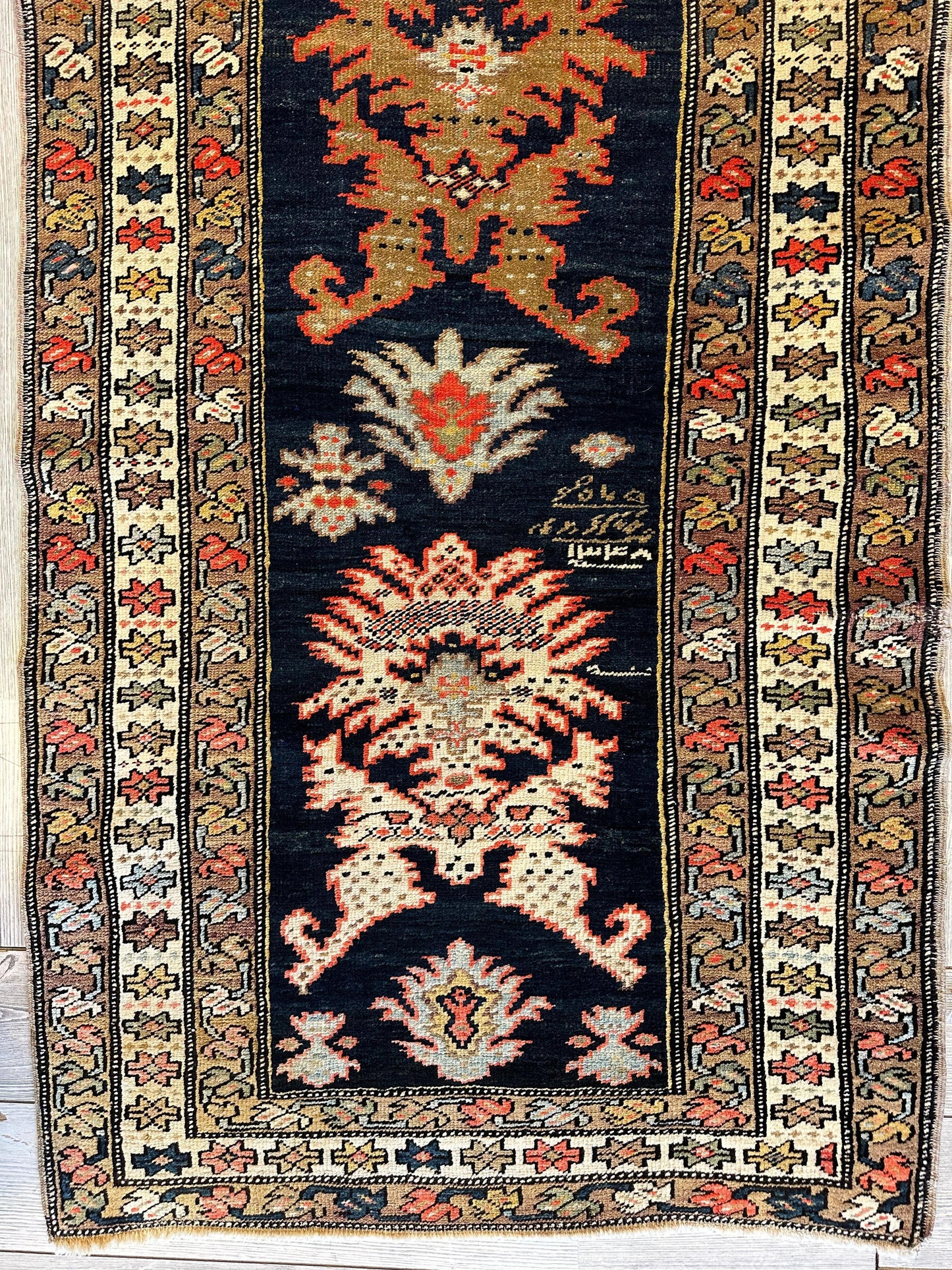 Antique Caucasian Karabakh Signed & Dated Wool on Wool Runner Rug 3 X 7 - Nuvé