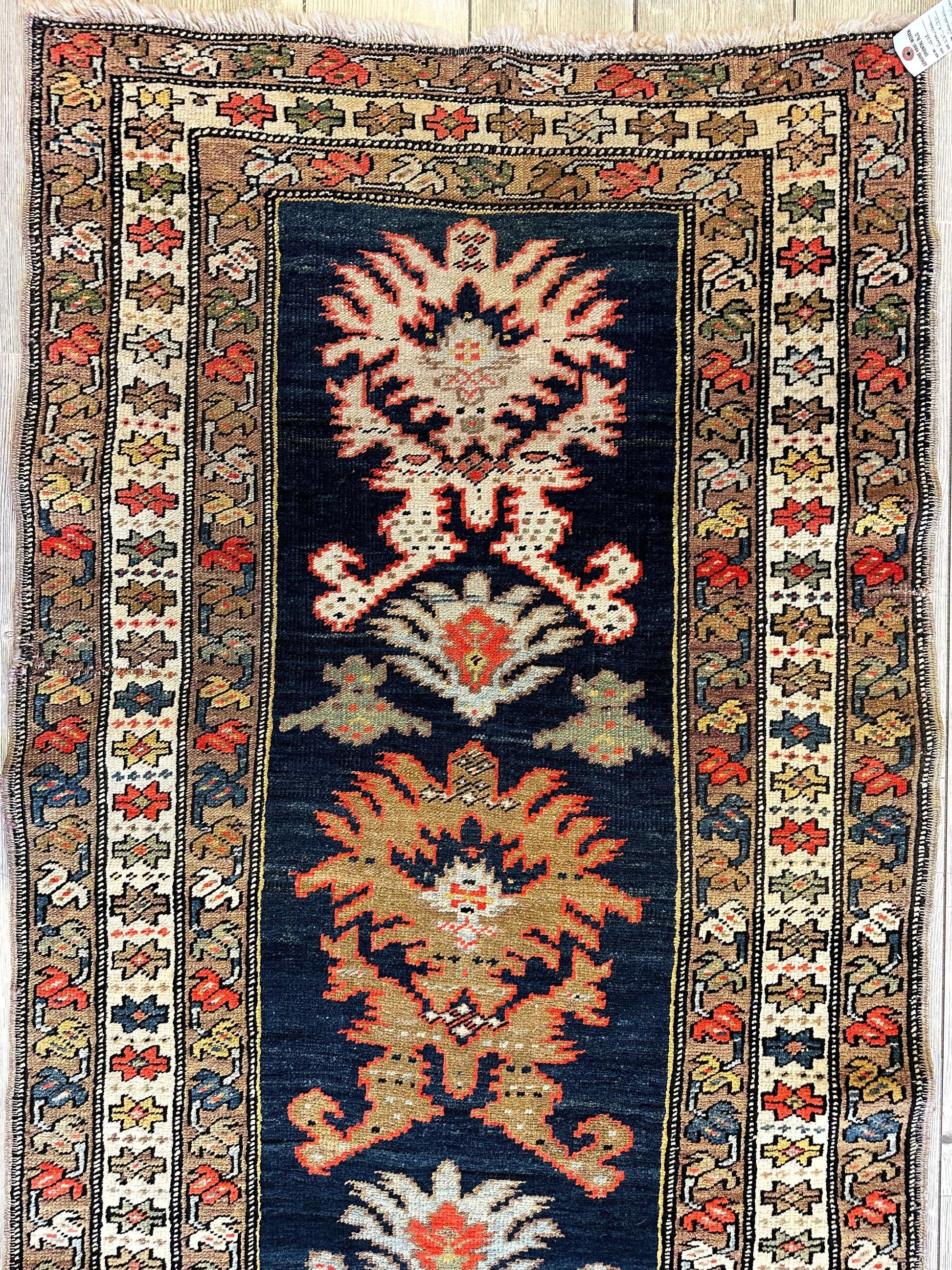 Antique Caucasian Karabakh Signed & Dated Wool on Wool Runner Rug 3 X 7 - Nuvé