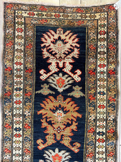 Antique Caucasian Karabakh Signed & Dated Wool on Wool Runner Rug 3 X 7 - Nuvé