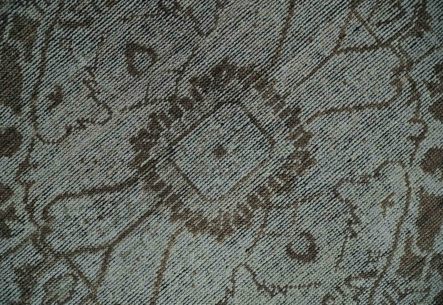 Antique Design Traditional Heriz Medallion Silver, Charcoal and Brown Hand Knotted 8x10 wool area Rug - Nuvé