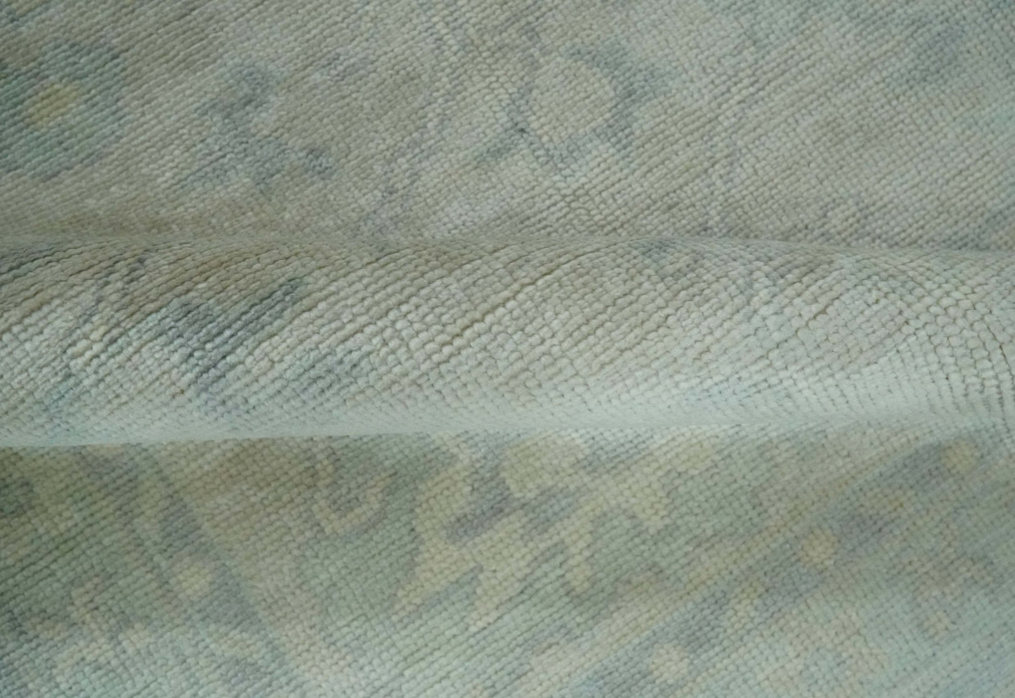 Antique Finish Silver, Gray and Charcoal Hand Knotted Oriental Oushak 8x10 wool Area Rug - Nuvé