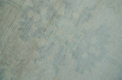 Antique Finish Silver, Gray and Charcoal Hand Knotted Oriental Oushak 8x10 wool Area Rug - Nuvé