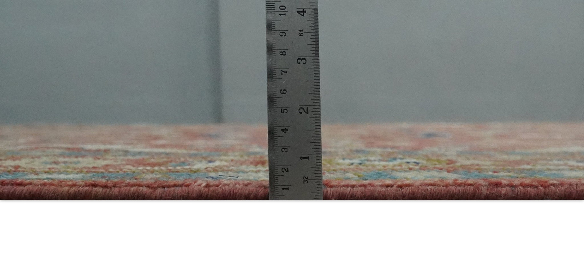 Antique Floral Style Rust, Teal, Ivory and Olive Hand Knotted Oriental Oushak 8x10 Wool Area Rug - Nuvé