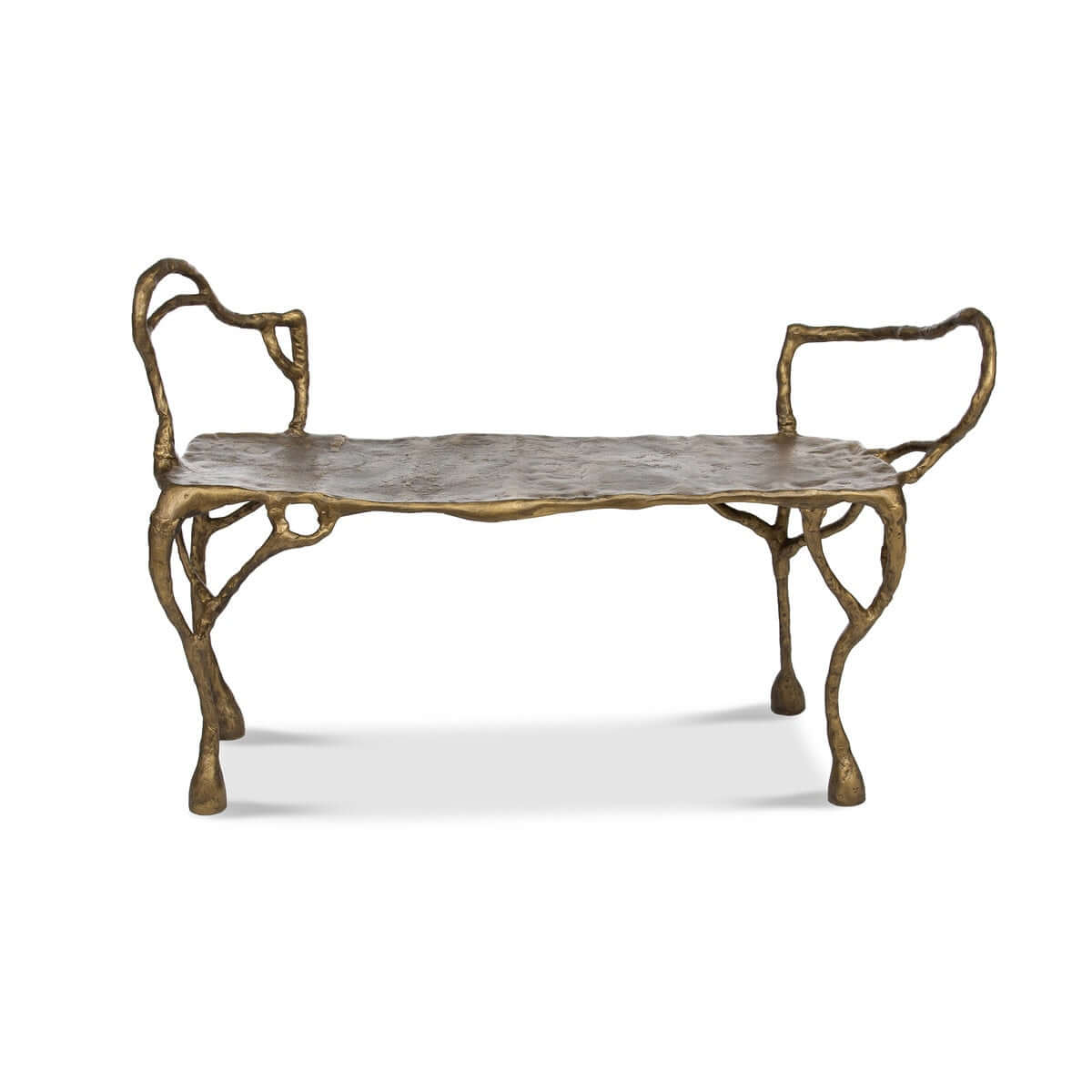 Antique Gold Organic Branch Bench - Nuvé