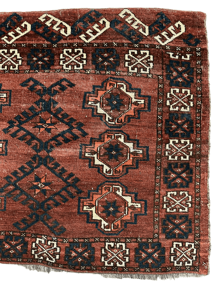 Antique Kizil Ayak Turkoman Chuval, Juval Rug 60"×34” - Nuvé