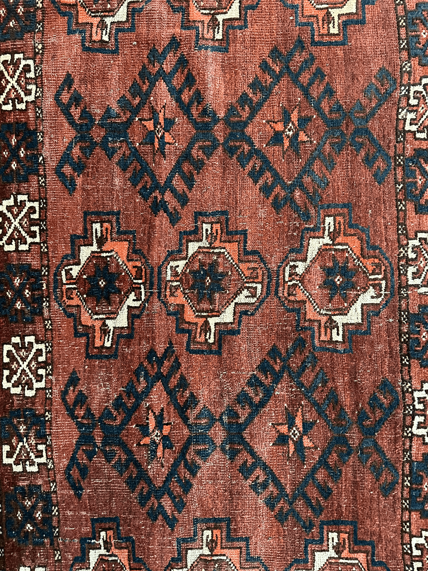 Antique Kizil Ayak Turkoman Chuval, Juval Rug 60"×34” - Nuvé