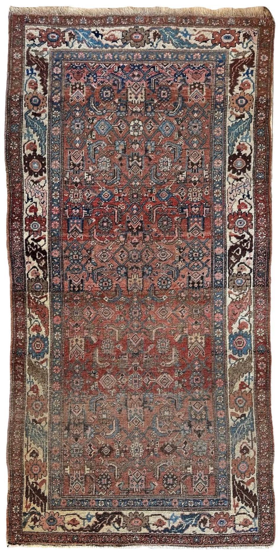 Antique Late 19th Century Persian Kurdish Gholtogh Rug 4 x 7 - Nuvé