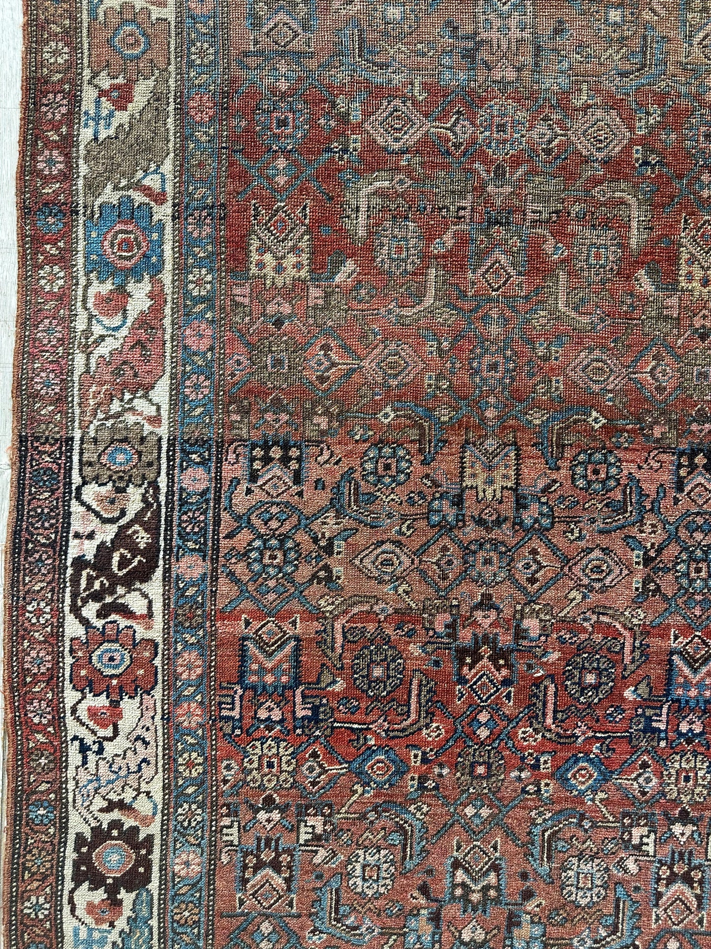 Antique Late 19th Century Persian Kurdish Gholtogh Rug 4 x 7 - Nuvé