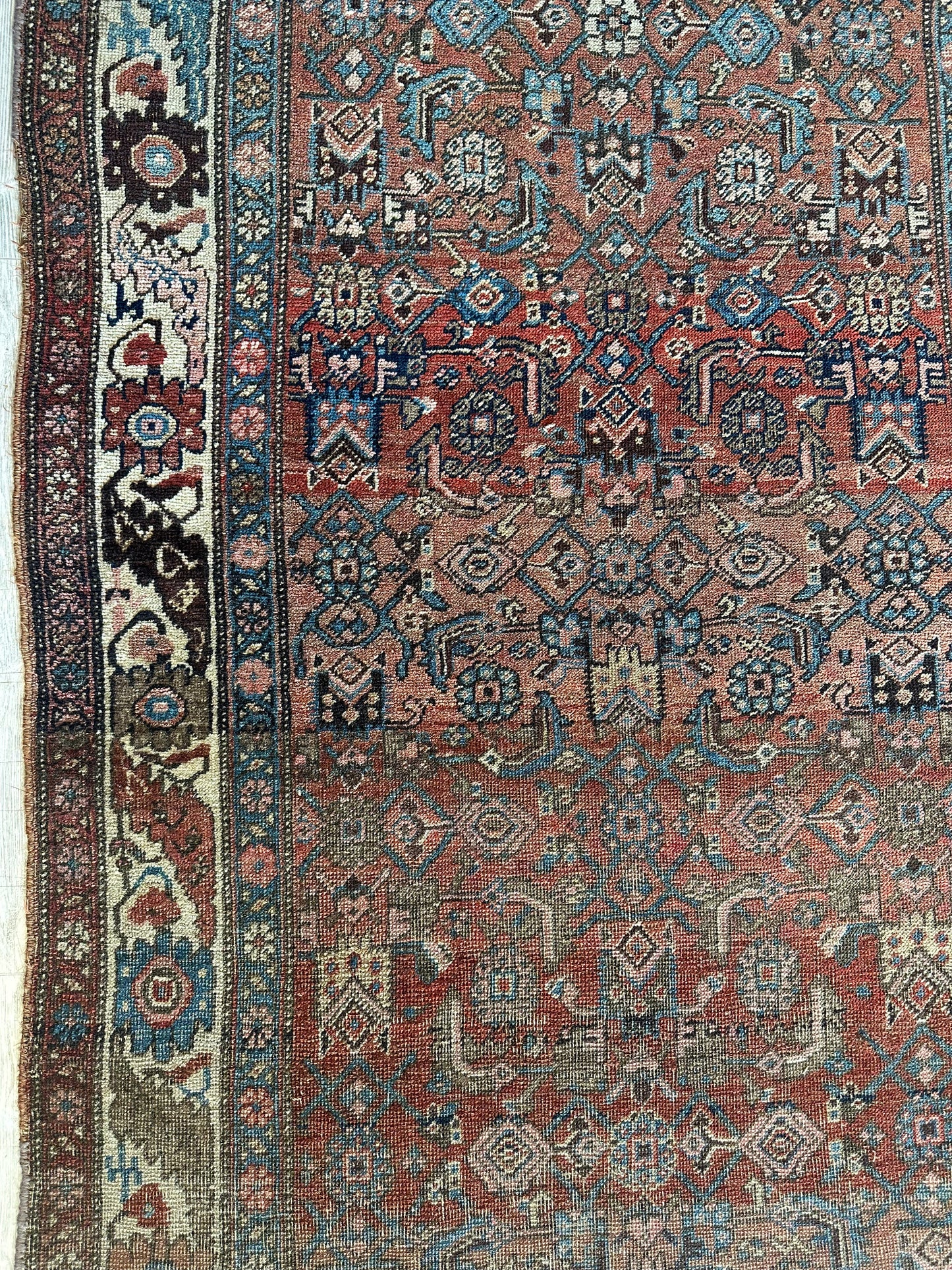 Antique Late 19th Century Persian Kurdish Gholtogh Rug 4 x 7 - Nuvé