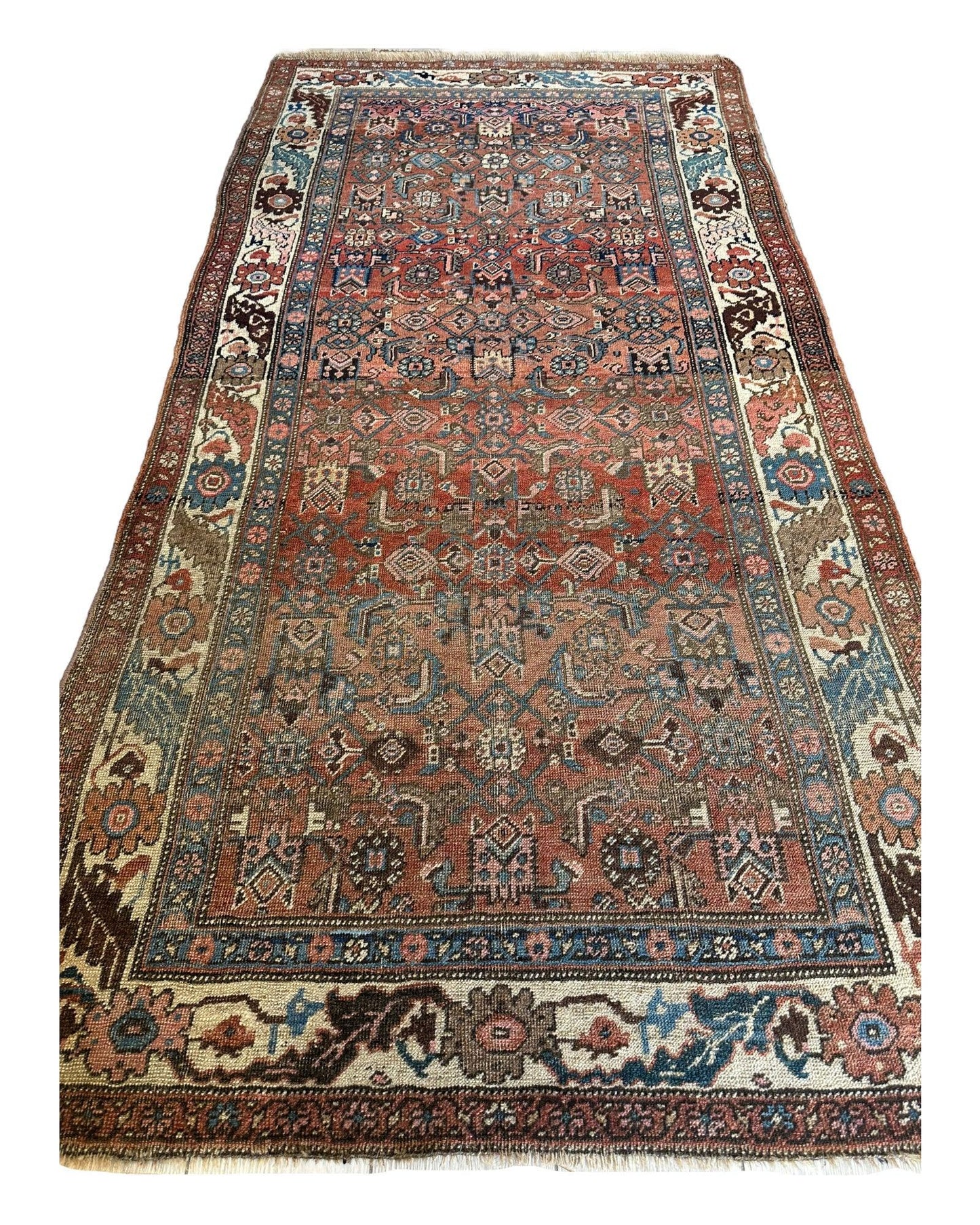 Antique Late 19th Century Persian Kurdish Gholtogh Rug 4 x 7 - Nuvé