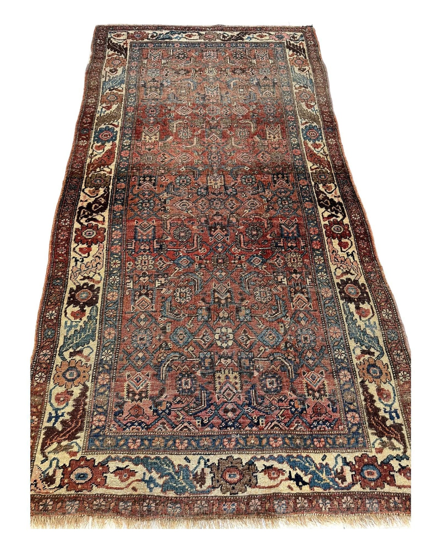 Antique Late 19th Century Persian Kurdish Gholtogh Rug 4 x 7 - Nuvé