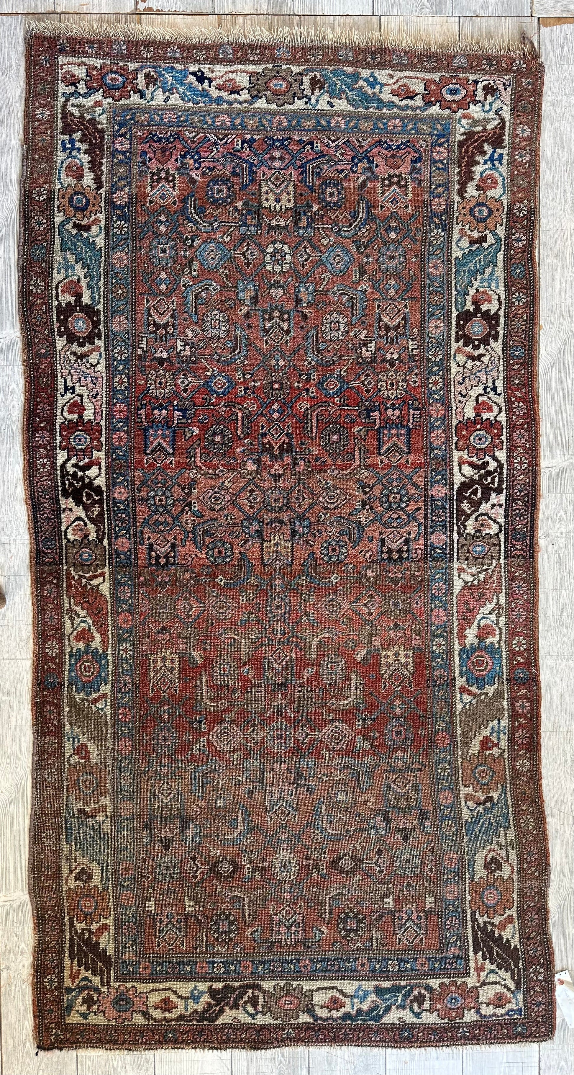 Antique Late 19th Century Persian Kurdish Gholtogh Rug 4 x 7 - Nuvé