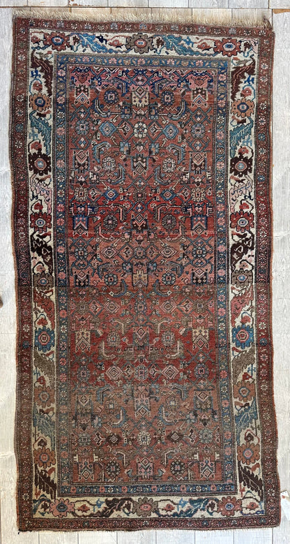 Antique Late 19th Century Persian Kurdish Gholtogh Rug 4 x 7 - Nuvé