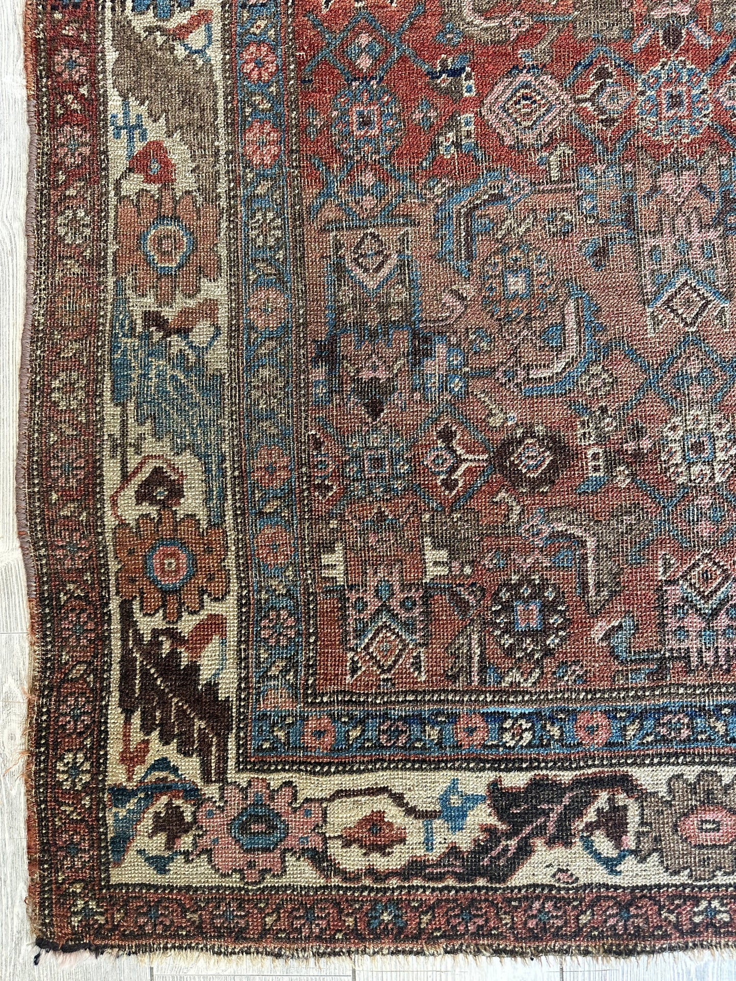 Antique Late 19th Century Persian Kurdish Gholtogh Rug 4 x 7 - Nuvé