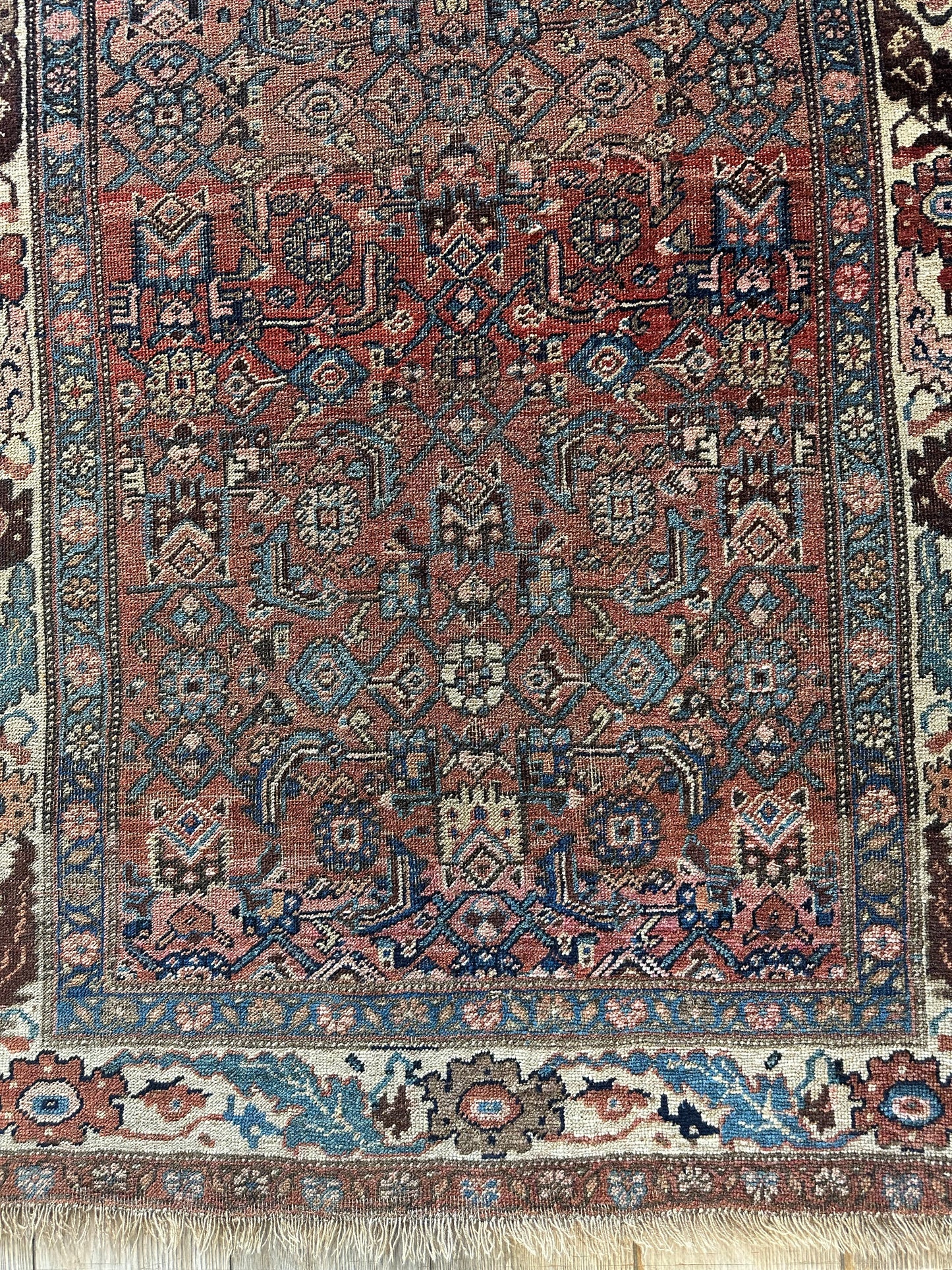 Antique Late 19th Century Persian Kurdish Gholtogh Rug 4 x 7 - Nuvé