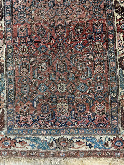 Antique Late 19th Century Persian Kurdish Gholtogh Rug 4 x 7 - Nuvé