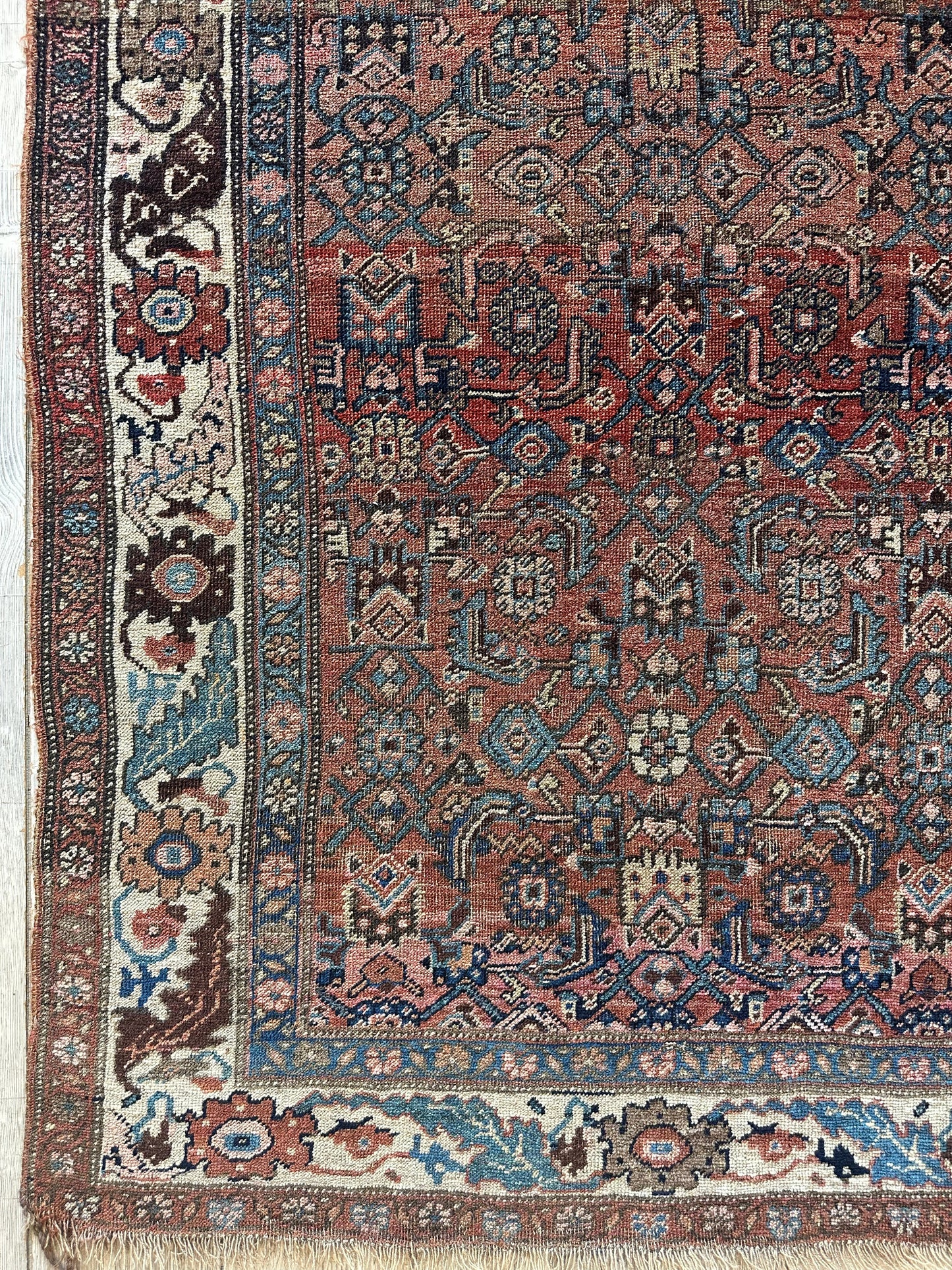 Antique Late 19th Century Persian Kurdish Gholtogh Rug 4 x 7 - Nuvé