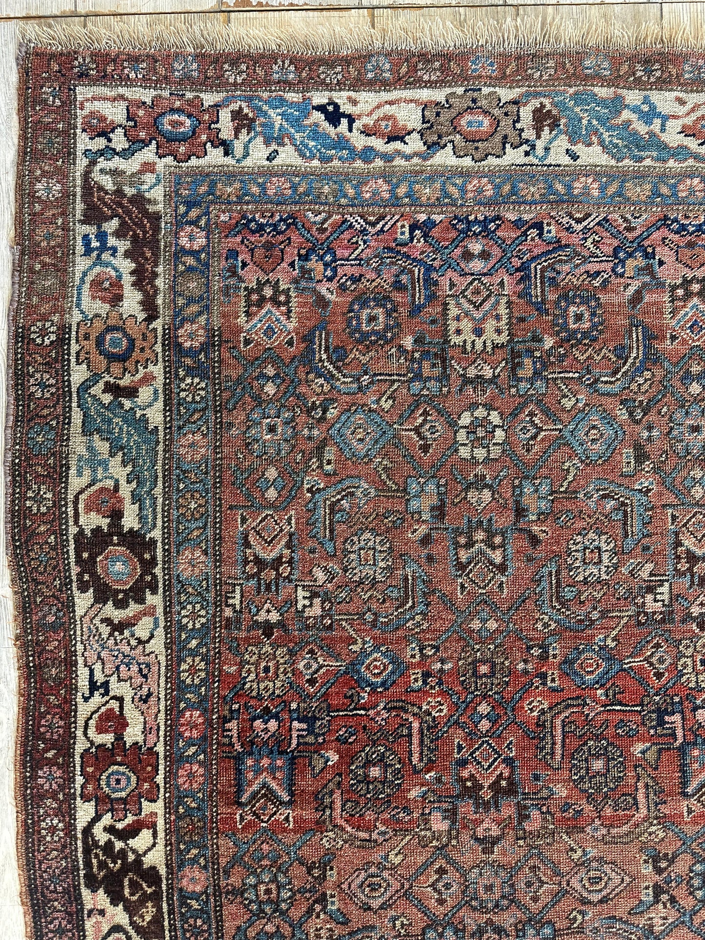 Antique Late 19th Century Persian Kurdish Gholtogh Rug 4 x 7 - Nuvé