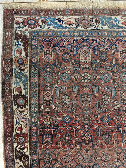 Antique Late 19th Century Persian Kurdish Gholtogh Rug 4 x 7 - Nuvé