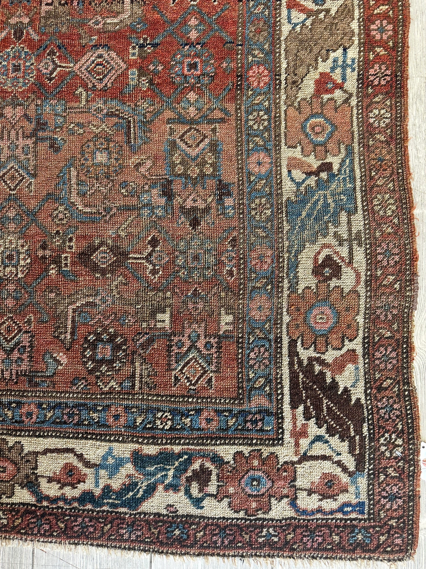 Antique Late 19th Century Persian Kurdish Gholtogh Rug 4 x 7 - Nuvé