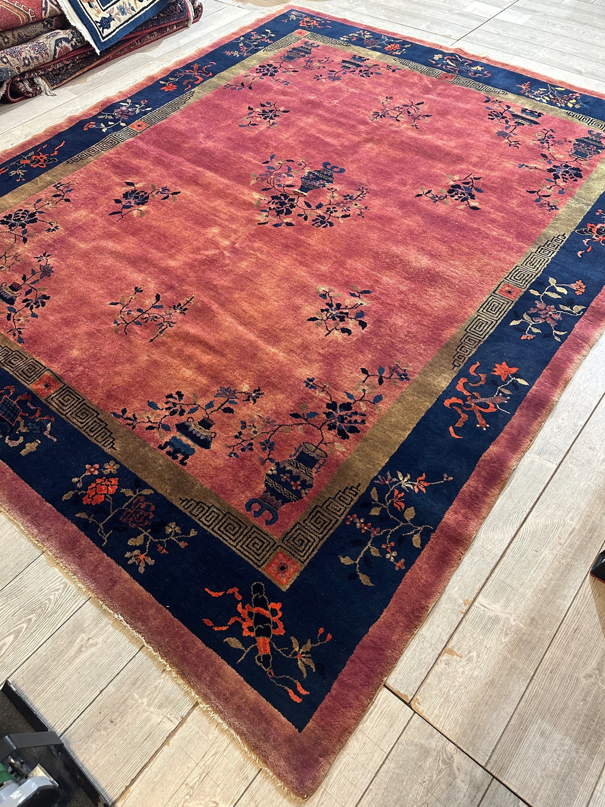Antique Nicholas Chinese Art Deco Rug - 8'2" X 9'9" - Nuvé