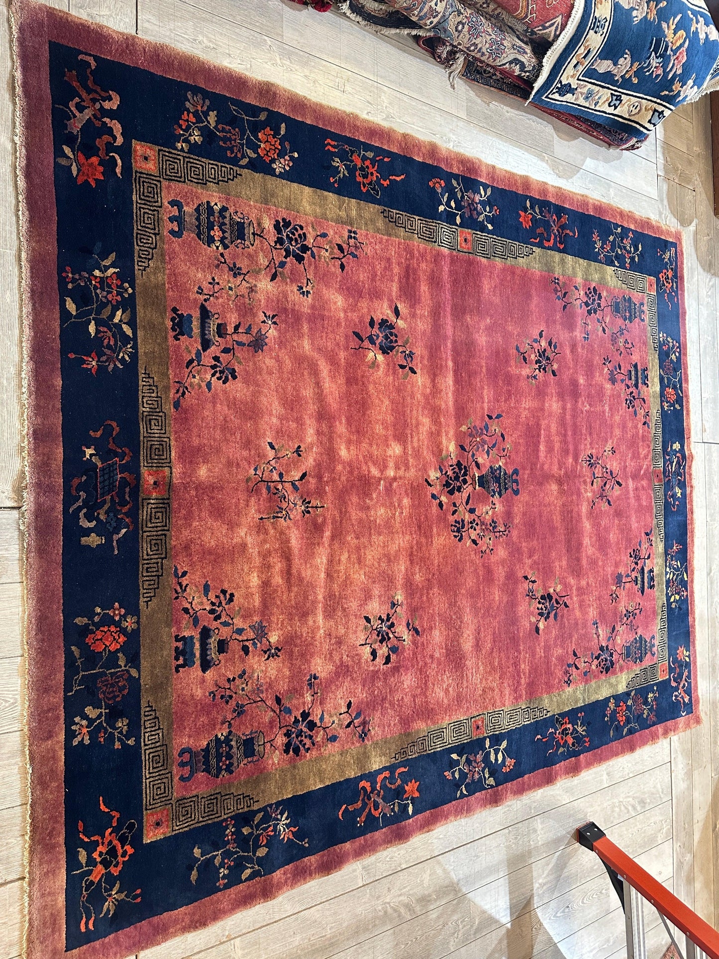 Antique Nicholas Chinese Art Deco Rug - 8'2" X 9'9" - Nuvé