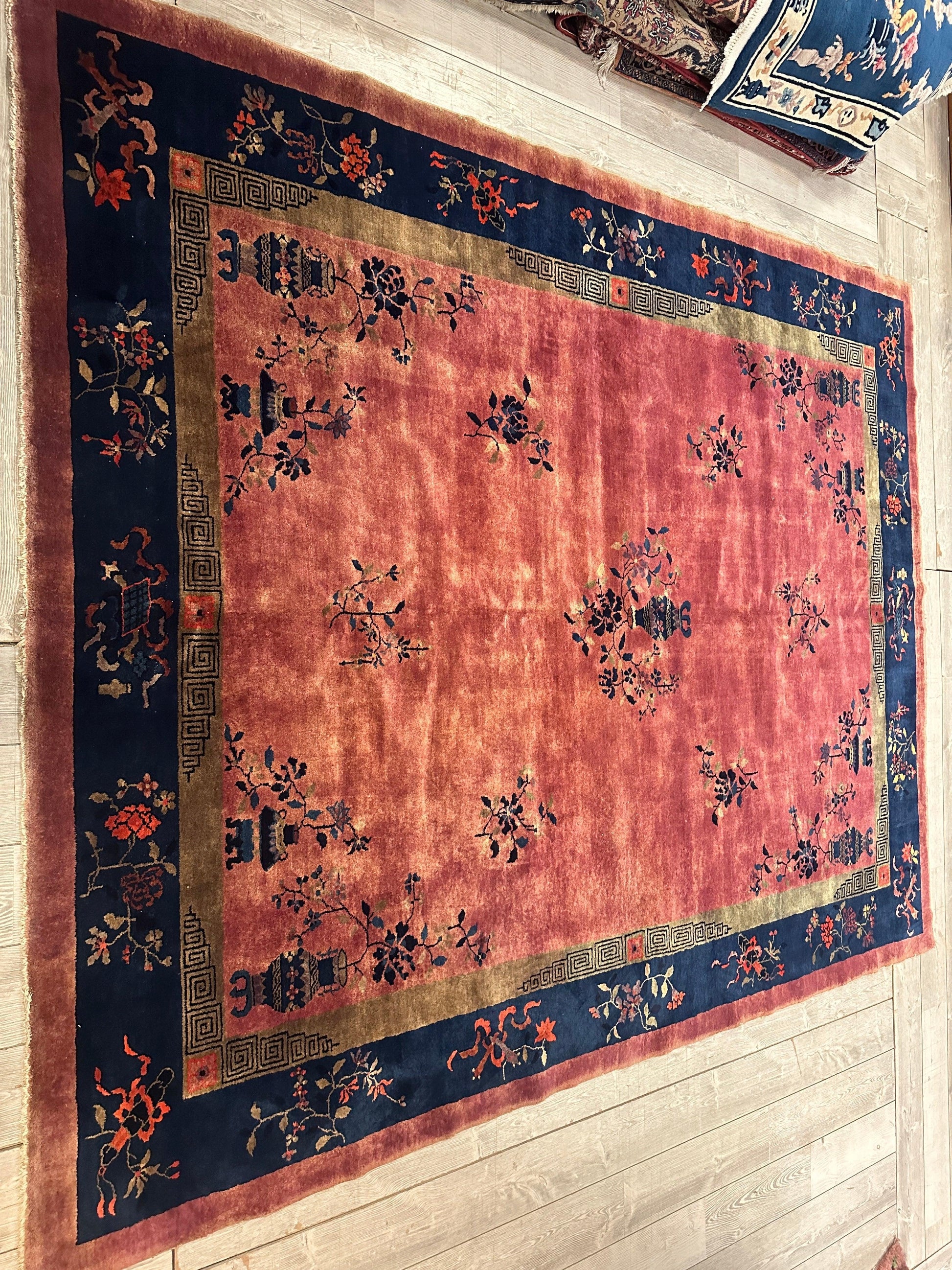 Antique Nicholas Chinese Art Deco Rug - 8'2" X 9'9" - Nuvé