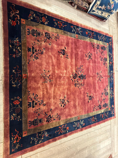 Antique Nicholas Chinese Art Deco Rug - 8'2" X 9'9" - Nuvé