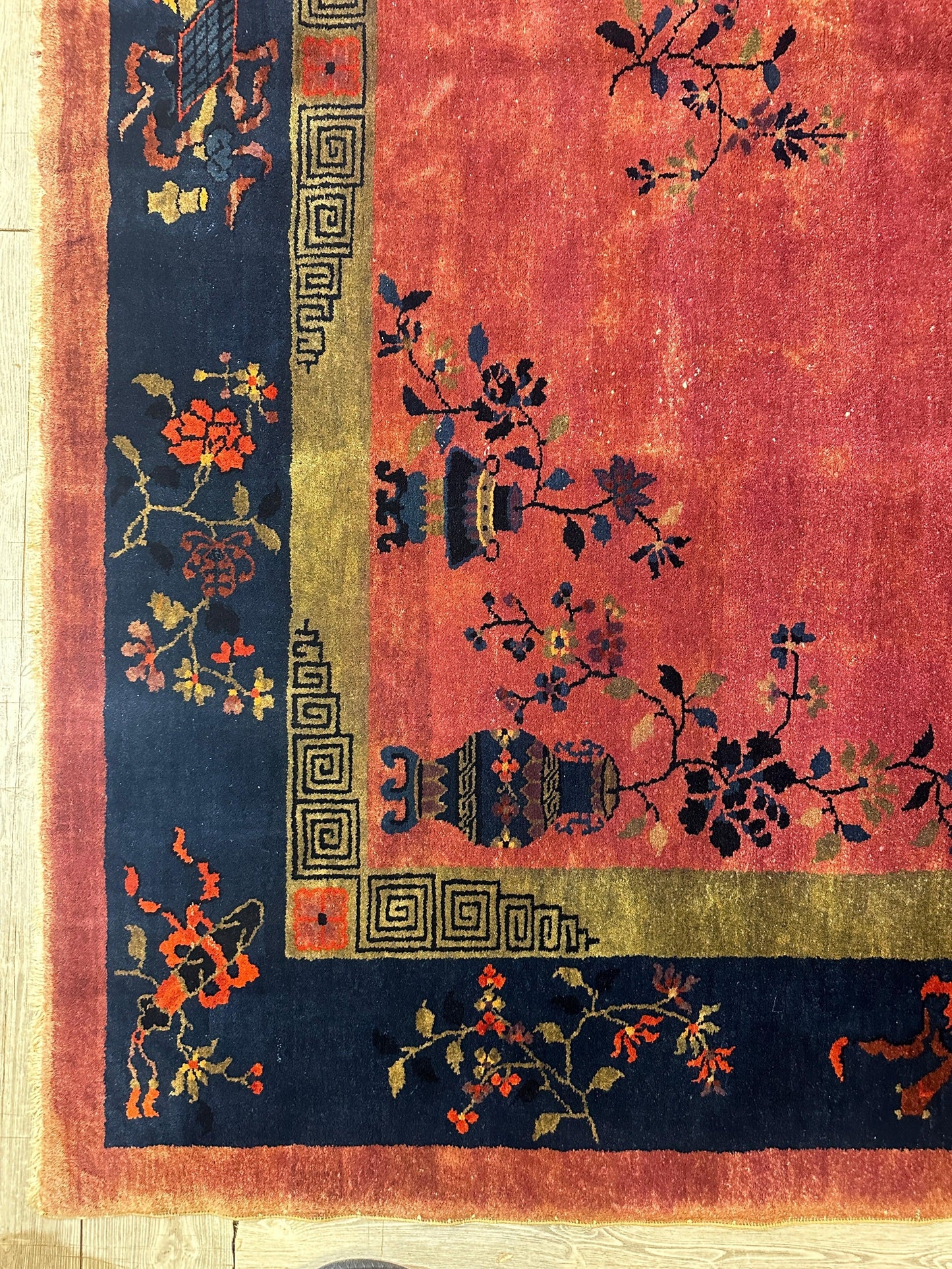 Antique Nicholas Chinese Art Deco Rug - 8'2" X 9'9" - Nuvé