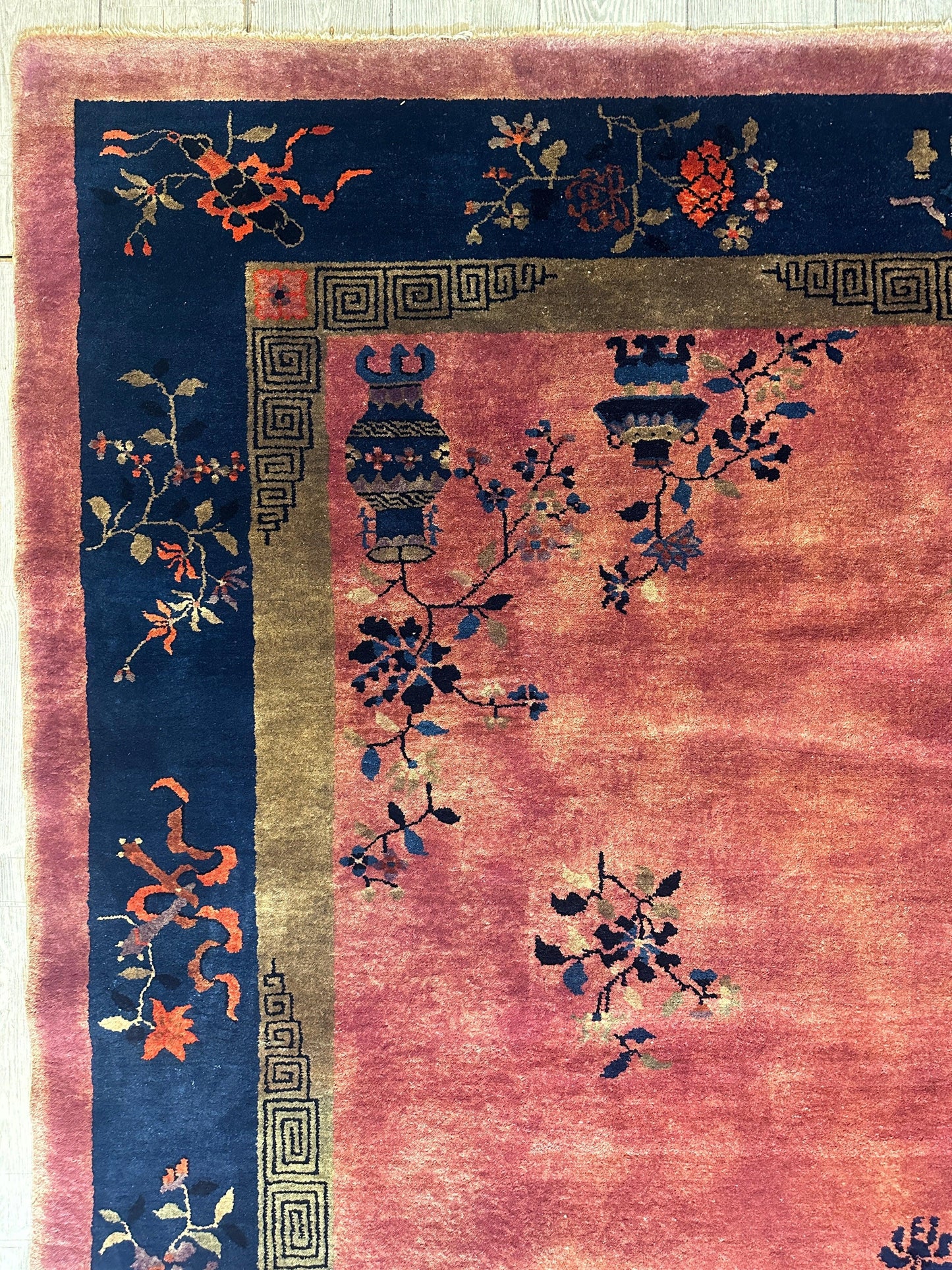 Antique Nicholas Chinese Art Deco Rug - 8'2" X 9'9" - Nuvé