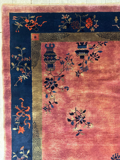 Antique Nicholas Chinese Art Deco Rug - 8'2" X 9'9" - Nuvé