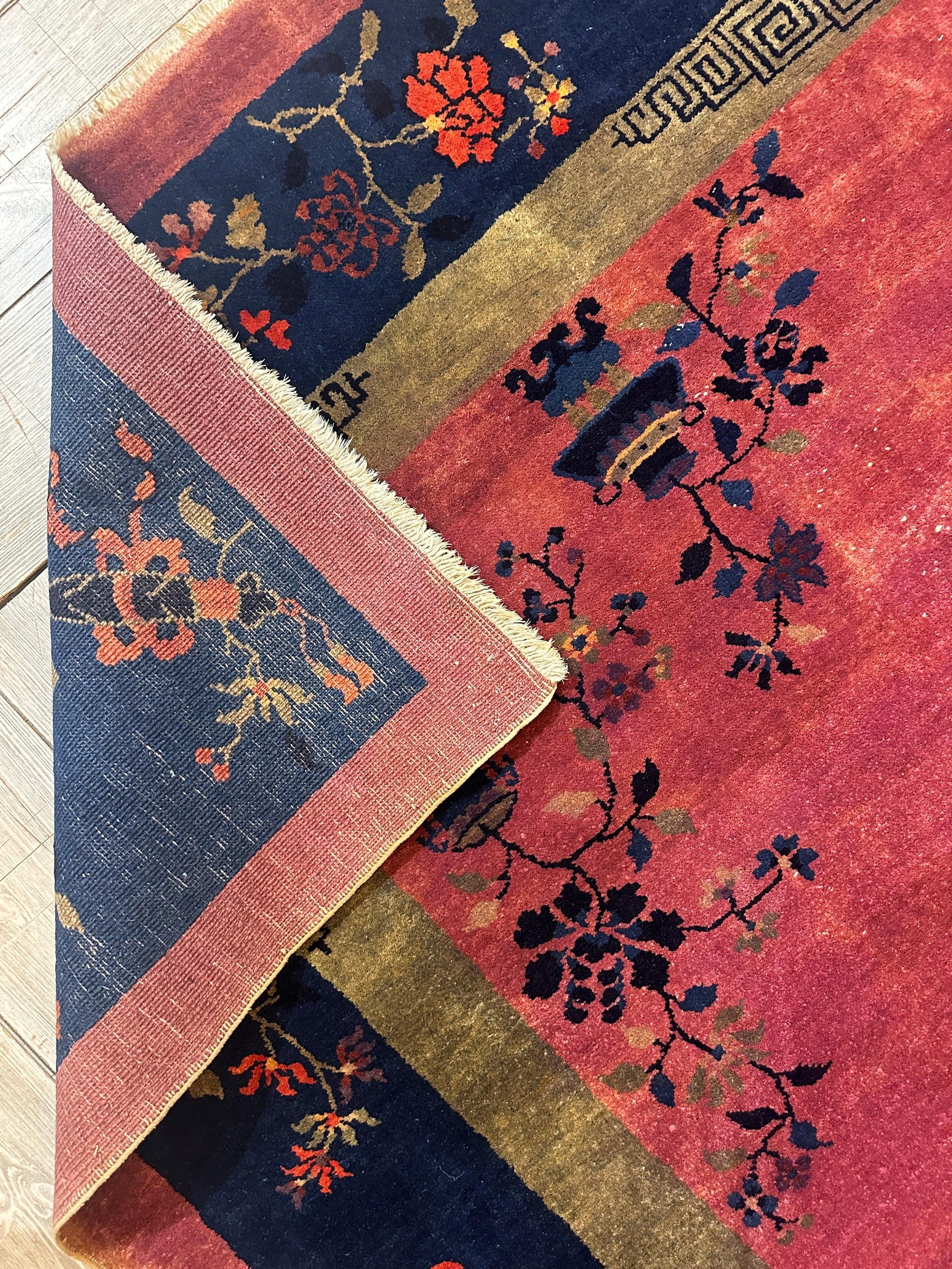 Antique Nicholas Chinese Art Deco Rug - 8'2" X 9'9" - Nuvé