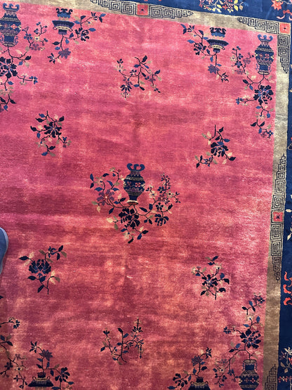 Antique Nicholas Chinese Art Deco Rug - 8'2" X 9'9" - Nuvé