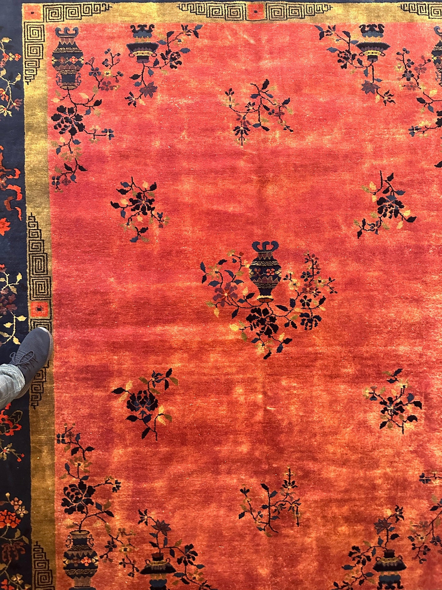 Antique Nicholas Chinese Art Deco Rug - 8'2" X 9'9" - Nuvé