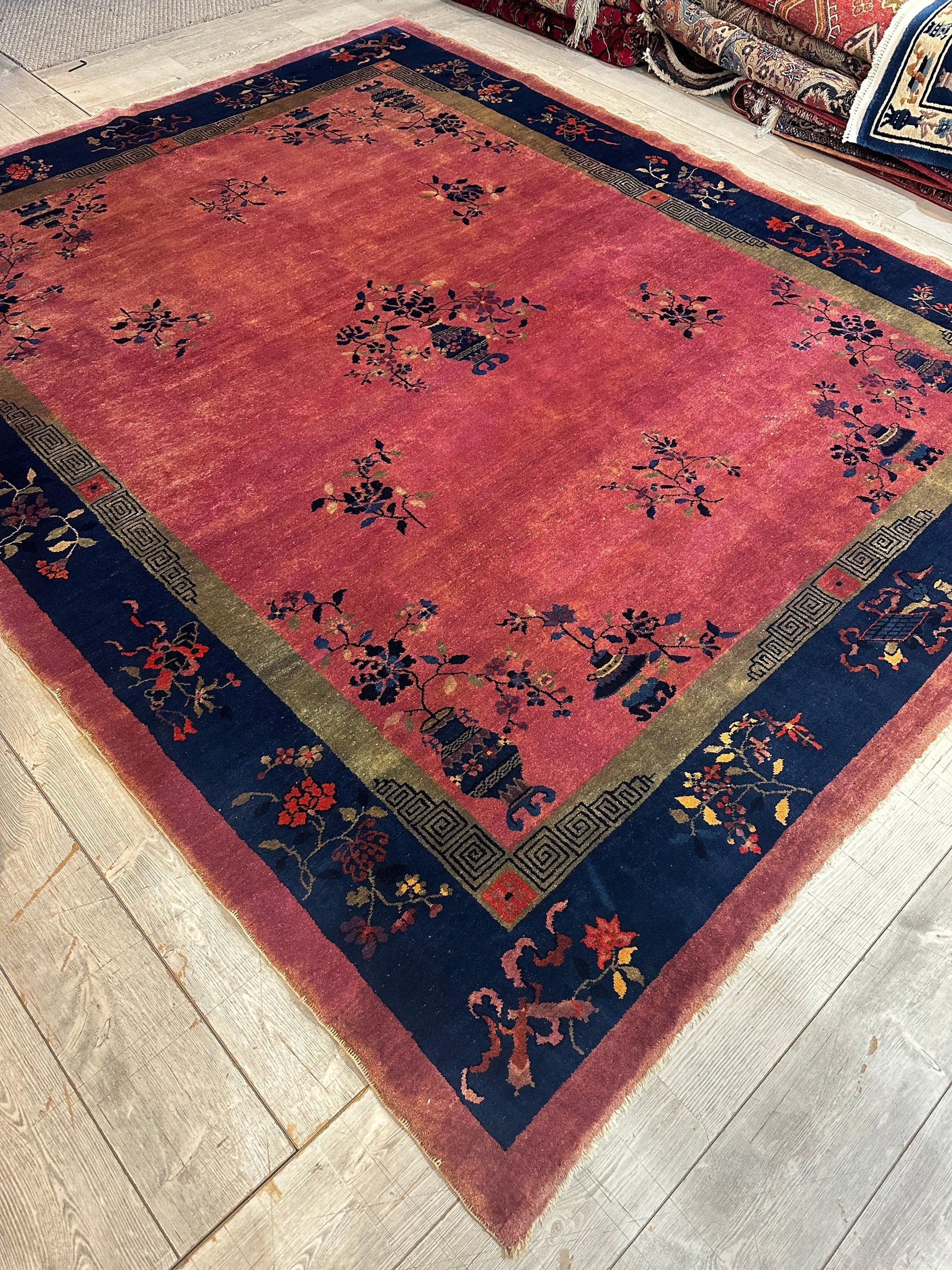 Antique Nicholas Chinese Art Deco Rug - 8'2" X 9'9" - Nuvé