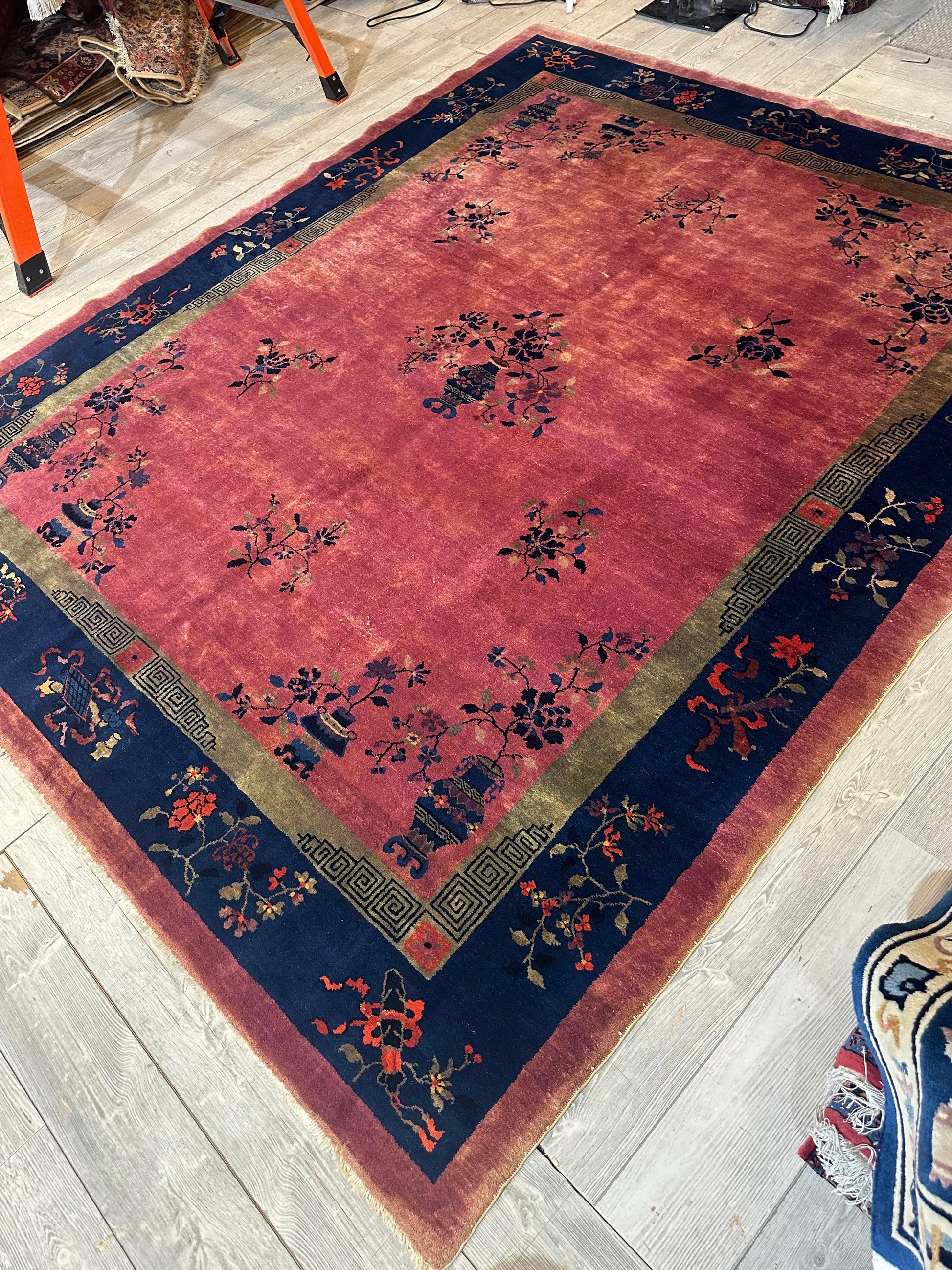 Antique Nicholas Chinese Art Deco Rug - 8'2" X 9'9" - Nuvé