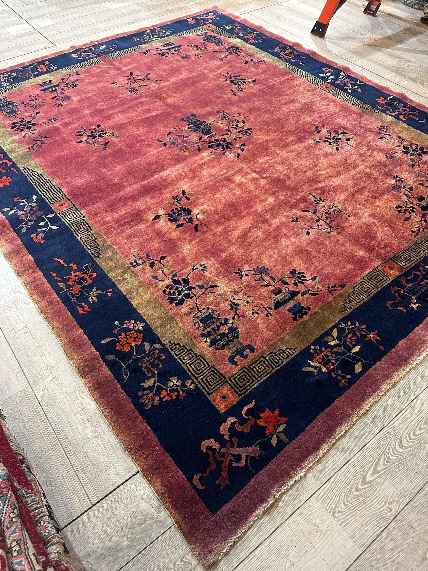 Antique Nicholas Chinese Art Deco Rug - 8'2" X 9'9" - Nuvé