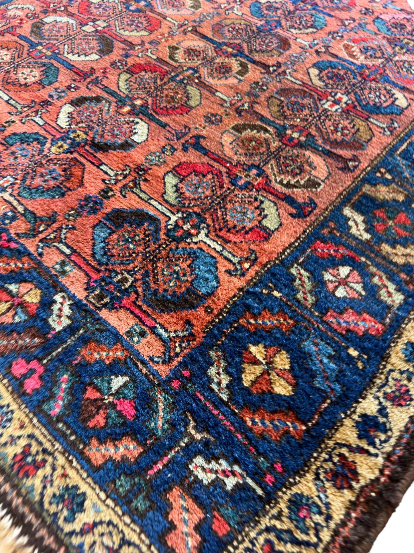 Antique One of Kind Persian Hamedan Enjelas Rug 3’11” x 4’4” - Nuvé