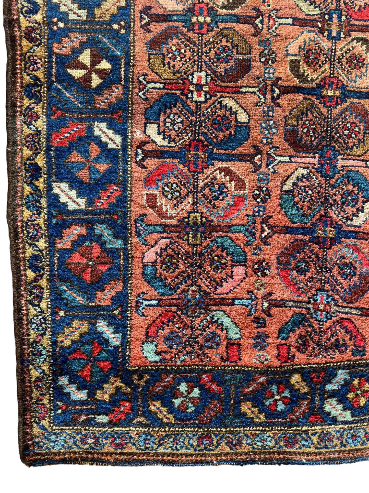 Antique One of Kind Persian Hamedan Enjelas Rug 3’11” x 4’4” - Nuvé