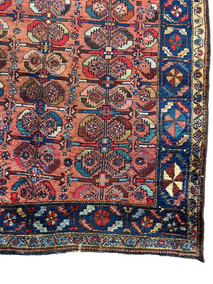 Antique One of Kind Persian Hamedan Enjelas Rug 3’11” x 4’4” - Nuvé
