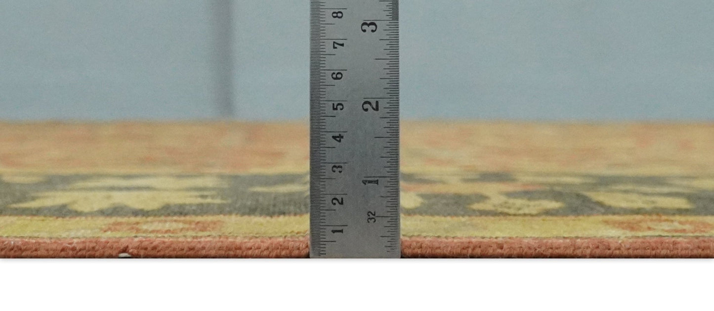 Antique Style 8x10 Rust, Black and Gold Hand Knotted Traditional Turkish Serapi Wool Area Rug - Nuvé