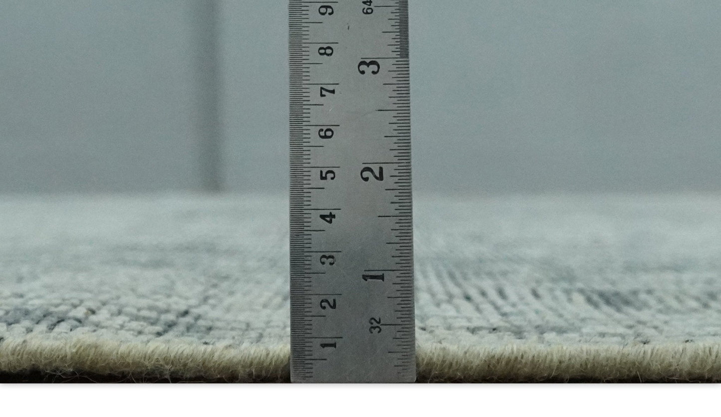 Antique Style Charcoal and Silver Traditional Heriz Medallion 8x10 wool Area Rug - Nuvé