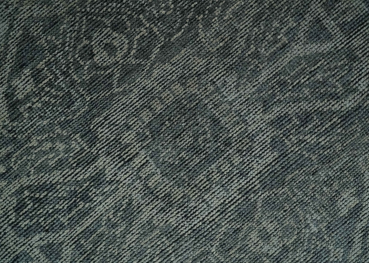 Antique Style Charcoal and Silver Traditional Heriz Medallion 8x10 wool Area Rug - Nuvé