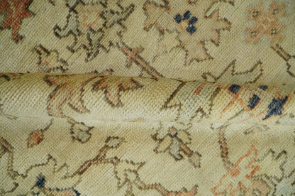 Antique Style Empress Tabriz 6x8 Hand Knotted Beige and Rust Modern Traditional Wool Rug | N35368 - Nuvé