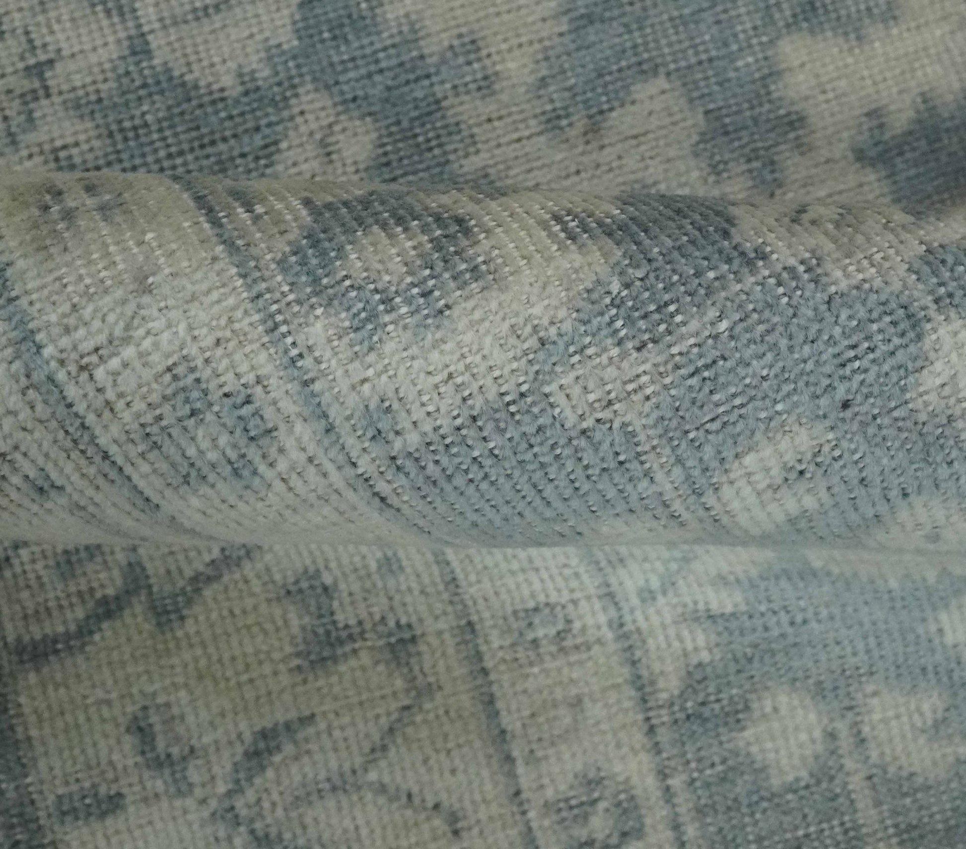 Antique Style Ivory and Charcoal Hand Knotted Traditional Oushak 2x4 wool Bedside Rug - Nuvé