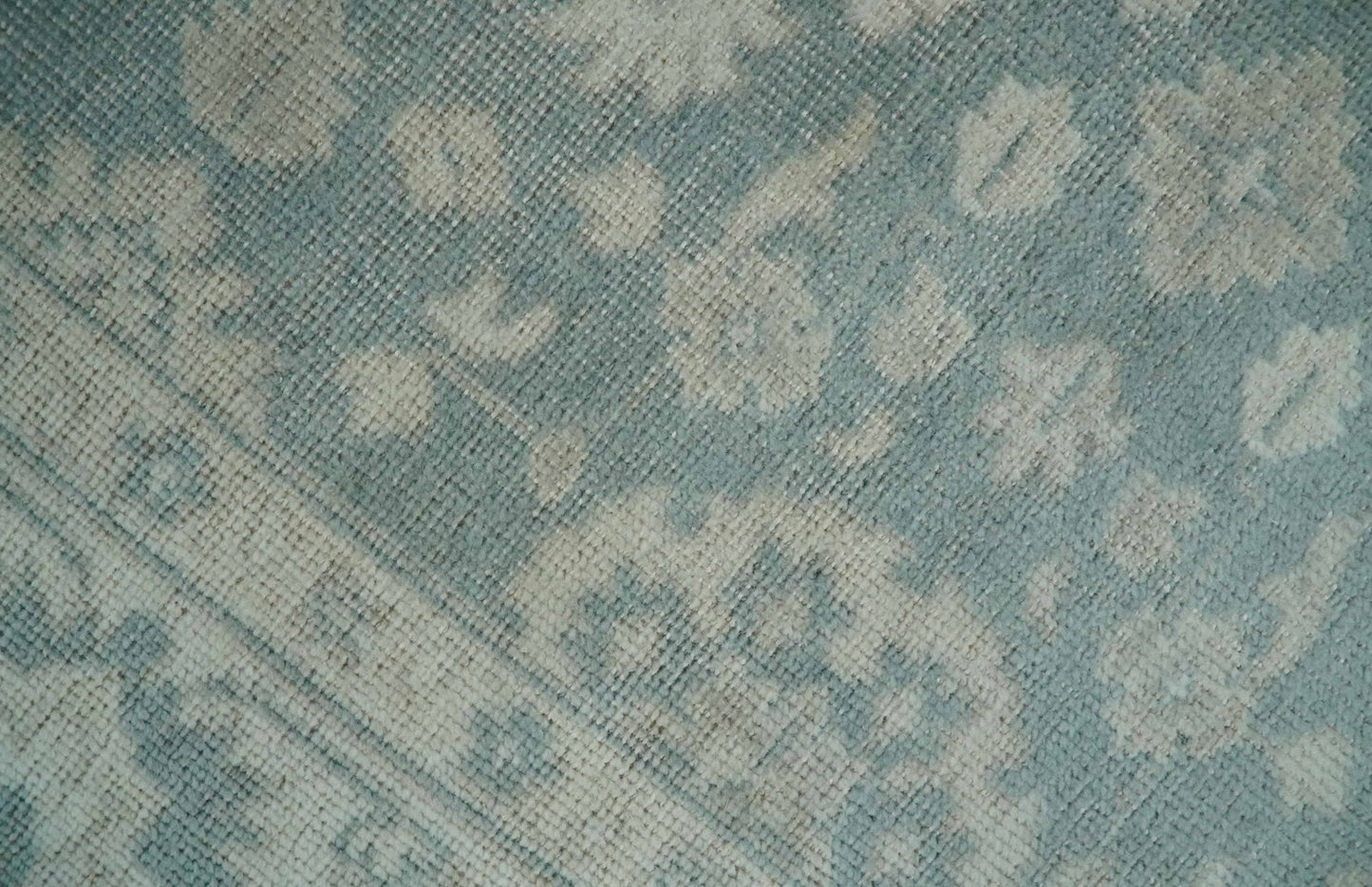 Antique Style Ivory and Gray Hand Knotted Traditional Oushak 2x4 wool Bedside Rug - Nuvé