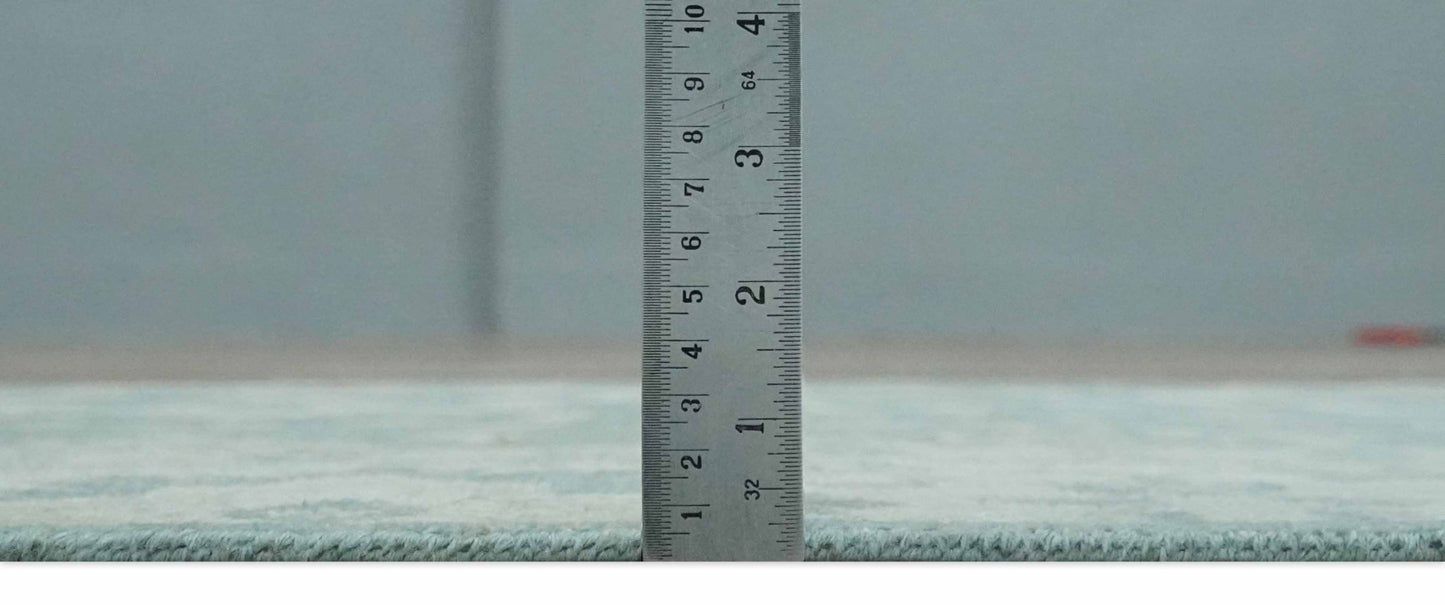 Antique Style Ivory and Gray Hand Knotted Traditional Oushak 2x4 wool Bedside Rug - Nuvé